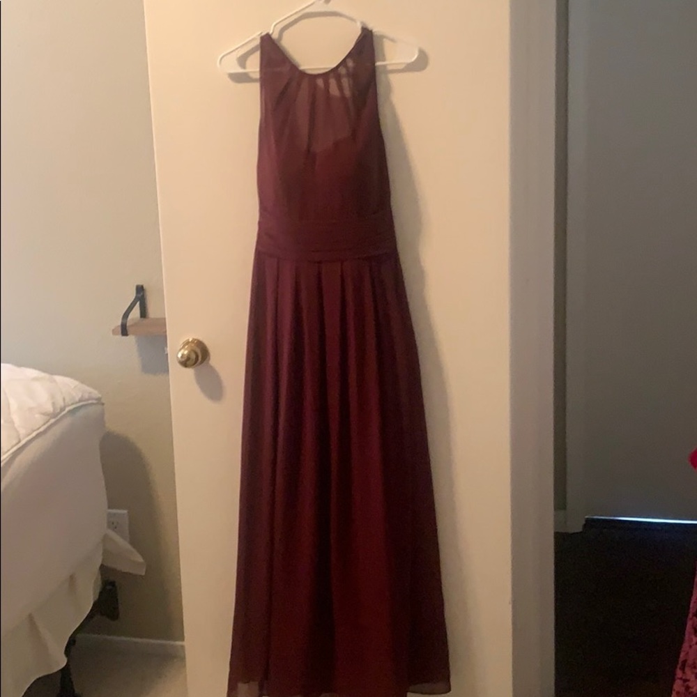 Worn once wine colored formal gown